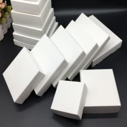 50Pcs Paper Cardboard Gift Boxes Jewelry Packaging Boxes Carry Case Jewelry Accessory Packaging Handmade Gifts Display Boxes