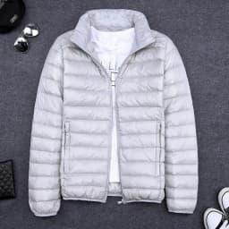 Men's Short Hooded Ultra-Thin Cotton Jacket Lightweight Fashionable Versatile Winter Outerwear Slim Fit Style Regular Length