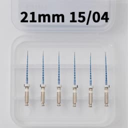 Glin Nickel Titanium Root Canal Dental Endo Files Blue Dental Rotary Files Use for Root Canal Cleaning Heat Activation 21/25mm
