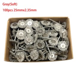 19/22/25mm Polishing Brushes Soft Hard Abrasive Buffing Grinding Wheel 2.35mm Shank Dremel Accessories for Jewelry Rotary Tools