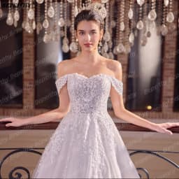 BEPEITHY Customized Strapless A Line Wedding Dresses For Women 2026 Spring Off Shoulder Lace Bride Plus Size Bridal Gown