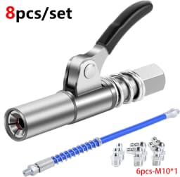 10000PSI Grease Gun Coupler NPTI/8 Oil Pump Quick Release Grease Nozzle Injector Lubricating Oil Grease Gun Car Auto Repair Tool