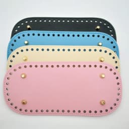 Oval Long Bottom For Knitted Bag Pu Leather Bags Accessories Handmade Bottom Solid Color Diy Crochet Bag Accessories 22*10cm