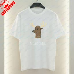Witty Nerdy Math Cotton T-Shirt Clever Spanish Joke Deer Print Casual Tops Funny Vintage Tee Classic Fashion Men's Clothing