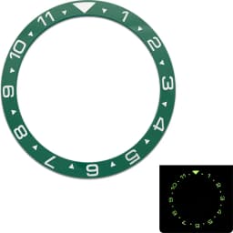 38x31.5mm C3 Green Luminous Ceramic Bezel Insert Fit for SKX007 SKX009 Watch Case NH35 NH36 Men Case Replace Parts Ring