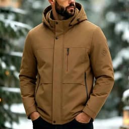 Winter Thicken Windproof Men Parkas Fashion Comfortable Warm Outerwear Solid Color Hooded Zipper Male Clothes Casual All-match