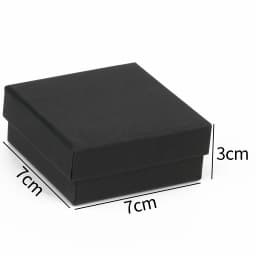 1PC Square Rectangle Black Paper Jewelry Box Bracelet Necklace Ring Earring Box Handmde Kraft Wedding Gift Packaging Box Jewelry