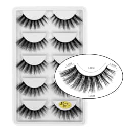 5 Pairs 3D Mink False Eyelashes H13, Soft Eyelash Extension Natural Eyelashes Makeup Lashes Wholesale G800, G806