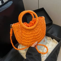 Bohemian Style Straw Handbag High Quality Multi-functional Shopping Bag Suitable For Travel and Vacation