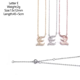 925 Sterling Silver D VVS1 Diamond Full Moissanite Pendant Necklace for Women Letter Sparkling Moissanite Jewelry