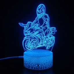 3D Lamp Motorcycle Mountain Bike Led Night Light Usb Cable Battery Colorful Nightlight Bedroom Decor Birthday Gift for Boys Man