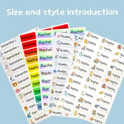 Name Sticker Custom Waterproof Kawaii Decals Personalized First Name Label for Children School Stationery Bottle Tag