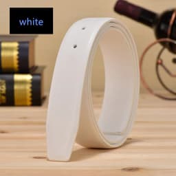 Genuine Leather Belt for Men Smooth Bule Waist Belt Boys Youth Adult 3.3cm Wide No Head Pattern Belt Faion Accory