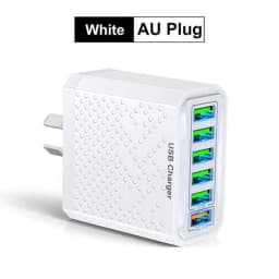 6-in-1 Multi Port Charging Head 5v3a Fast Charging Head Qc3.0 Quick Charging For Samsung S23 Xiaomi Eu/kr/us/uk Adapter Plug