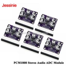5pcs/1pc PCM1808 Stereo Audio ADC Module 24Bit Single-Ended Analog Input I2S Output Decoder Board For DSP STM32 ESP32 Audio