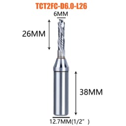 Dreanique 1pc Composite Flute with ChipBreaker Carbide Milling Cutter For Hard Wood Laminated Panel,TCT Compression Router Bit