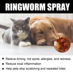 Cat Ringworm Spray - Mite Removal & Anti-Itch Pet Skin Care Topical Spray for Cats, Fungal Infection Relief, Itch Soothing