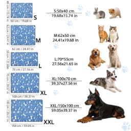 Extra Large Cooling Cat & Dog Bed, Bone Pattern Summer Ice Mat with Breathable Mesh, Durable Polyester Bedding for All Pet Sizes