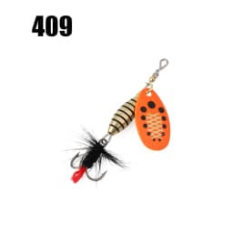 W.P.E Fishing Lure Rotating Sequins Spoon Spinner Bait Brass High Carbon Steel Hook 3.7g 5.3g 8.2g 10.5g Wobblers Bass Pesca