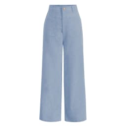 Women's Plain Pocket Button Front Wide Leg Pants, Casual High Waist Trousers for Daily Wear, Ladies Bottoms for All Seasons
