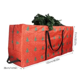 Large Christmas Tree Bag Storage Tub High xmas Tree Decoration Wreath Storage Box Handles Waterproof And Durable Home Organizer
