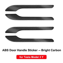 for Tesla Model Y 3 2023 ABS Carbon Fiber Center Console Wrap Cover Kit Dashboard Armrest Door Side Trim Sticker Accessories