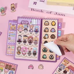 20 Pcs Cartoon Pixel Die Cut Sticker Book DIY Journal Planner Decorative Scrapbooking Stickers for Laptop Student Stationery