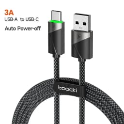 Toocki 60W USB Type C Cable 3A Fast Charging Charger Smart Power-off USB A to USB C For Xiaomi Samsung Huawei LG Data Wire 1M 2M