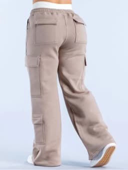 Ropa Mujer Fashion Solid Color Casual Pocket Versatile Pant Spring Temperament Commuting Loose Personality Sports Straight Pants