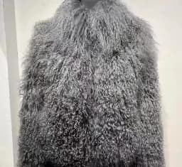 Sai Deng Qiu Li Winter Polychrome Warm Stand Collar Real Mongolia Sheep Fur Jacket Coat Women