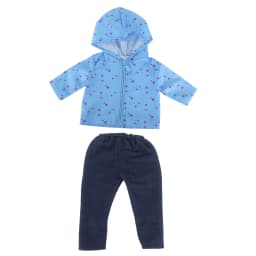 Cute Star Doll Accessories Clothes Set Sunscreen jacket+Pants Raincoat Set For 43cm Baby New Bron&18 inch American Doll,DIY Toy