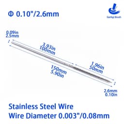 DIY Drill Brushes 50 X 150mm Stainless Steel Wire Tube Brush for Inner Diameter Deburring Polishing Cleaning Rust Removing