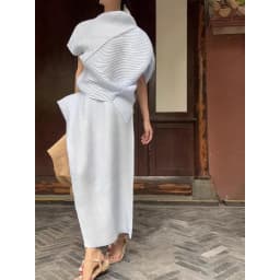 Pleated T-Shirt 2026 Summer New Japane Irregular Cut Pile Collar Top Simple Fashion Lightweight Wrinkle-Free Women Skirt