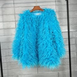 Mongolia Sheep Fur Women Medium Long Coat Jacket Colorful Warm Faux Fur Plush Coats Female Jacket Autumn Winter Furry Outerwear