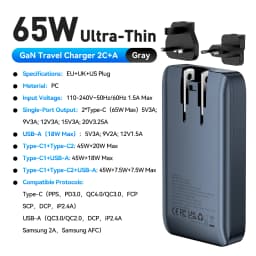 Vention GaN Charger 65W PD PPS Quick Charge Type C USB Charger Portable Travel Charger For Laptop iPhone 17 16 15 14 Fast Charge