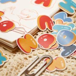 IMOON 50/52 PCS Colorful Cute Alphabet Number Decorative Sticker Self-adhesive Letters for Kids Scrapbooking Journal Supplies