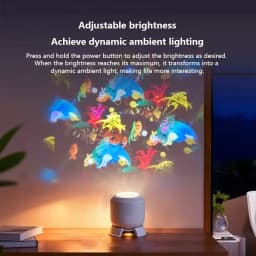 LED Starry Ocean Projection Light 360°Rotating Dynamic Night Light USB Plug-in Creative Birthday Gift for Preferred Bedroom Lamp