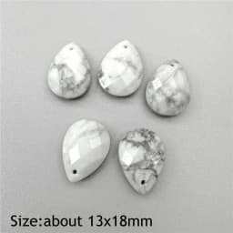 Water Drop Shape Stone Charms Faceted Amazonite Pendant Natural Gems Crystal Charms For Jewelry Making DIY Necklace 13x18mm