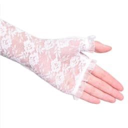 Half Finger Fingerless Sunscreen Lace Gloves Long Arm Cover Dress Up Performance Clothing Accessories Dark Cosplay Sexy Gloves