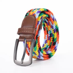 Colored Woven Elastic Belt With Shorts Casual Pants Fashionable Men Women Universal Waist Accessories Wholesale Direct Sales