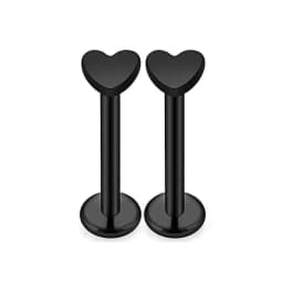 1-16pcs 16G Stainless Steel Lip Rings Studs Medusa Labret Monroe Tragus Helix Cartilage Forward Earrings Piercing Jewelry Black