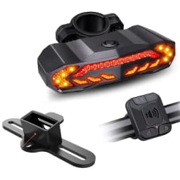 WSDCAM Smart Bike Tail Light with Turn Signals Bike Alarm Horn with Remote Rechargeable Waterproof Bike Rear Bike Brake Light