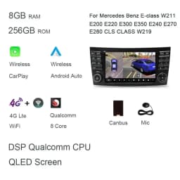DSP Carplay 8" Android 12.0 128GB+8G car Radio autoradio multimedia For Mercedes Benz W169 W245 Viano Vito Sprinter B200 Crafter
