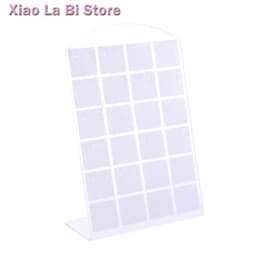 XXFD Plastic Earring Display Stand Earring Shelf Jewelry Hanging Storage Rectangle Jewelry Display Holder with 48 Holes