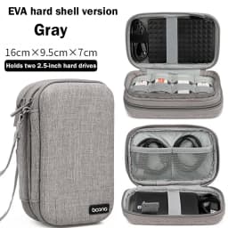 BOONA Portable External 2.5" HDD Bag External USB Hard Drive Disk Storage Bag Carry Usb Cable Case Cover Pocket Hard Drive Bags
