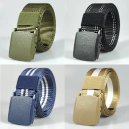 Red Automatic Buckle Nylon - Men Belt Waist Canvas Belt Outdoor Strap Travel Jeans Black Belts for Women
