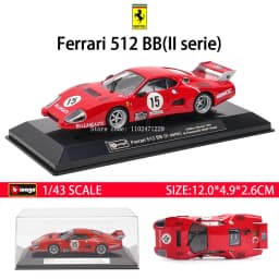 Bburago 1:43 Le Mans Ferrari 499P 2024 488 250 512 Alloy Luxury Vehicle Diecast Pull Back Cars Model Toy Collection Gift