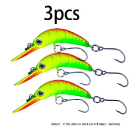 HENGJIA Rice Worm Shaper Trout Minnow Wobbler Fishing Lure 5.2cm 2.6g Crank Artificial Hard Bait Trout Pike Bass Fishing