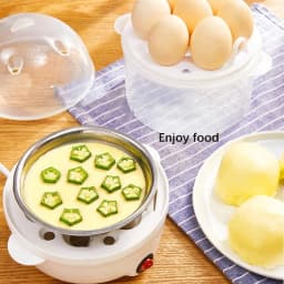 Automatic Electric Egg Streamer Multifunctional Electric Egg Boiler Double Layers Egg Cooker Mini Kitchen Breakfast Machine