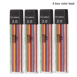 Full Metal 2.0 mm Mechanical Pencils Leads Set for Art Drawing Painting Color 2B Automatic Pencils Office School Pens Supplies